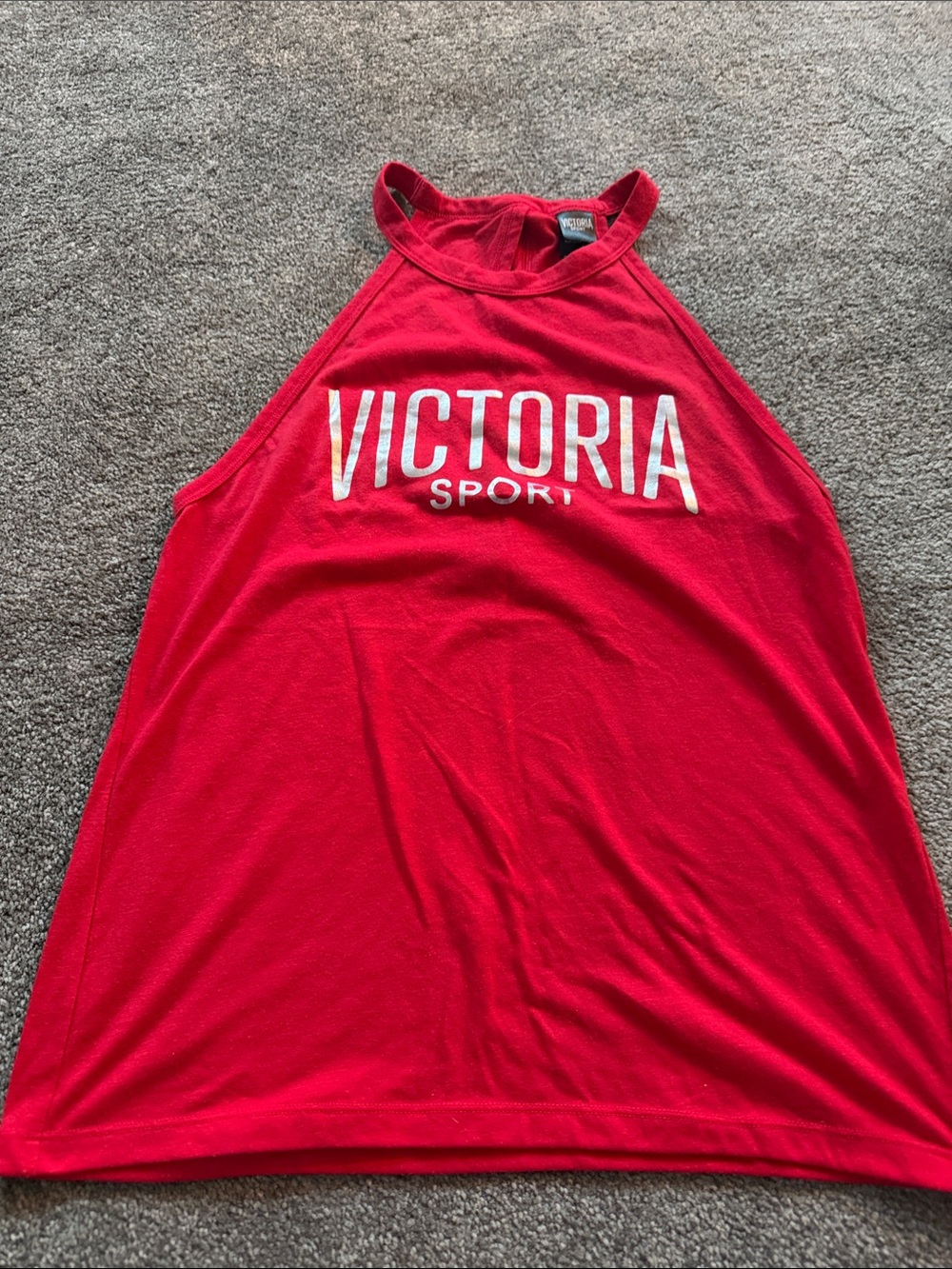 Red High-Neck VS Tank Top